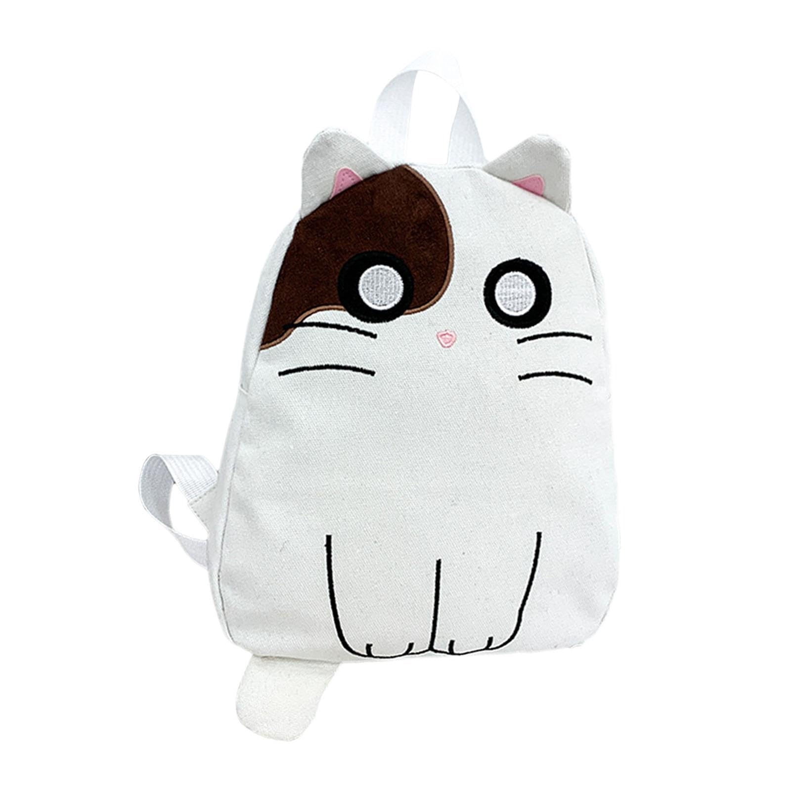 Canvas Backpack Wallet Cute Shoulder Bag for Shopping Decoration Anniversary White-image-18