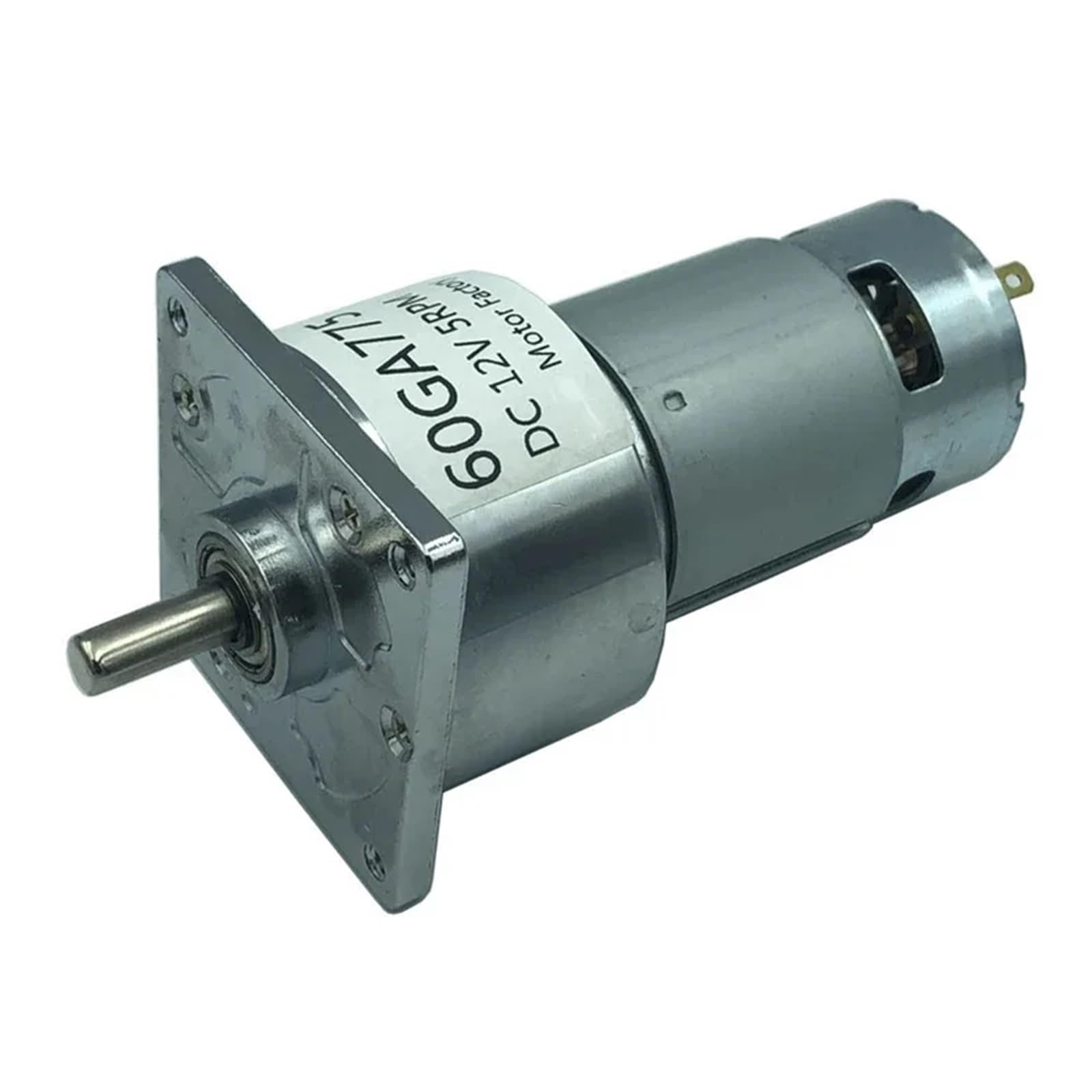 60GA775 12V 24V Motor reductor de engranajes CC de alto par 1 Uds(Motor with bracket,20rpm,24V)