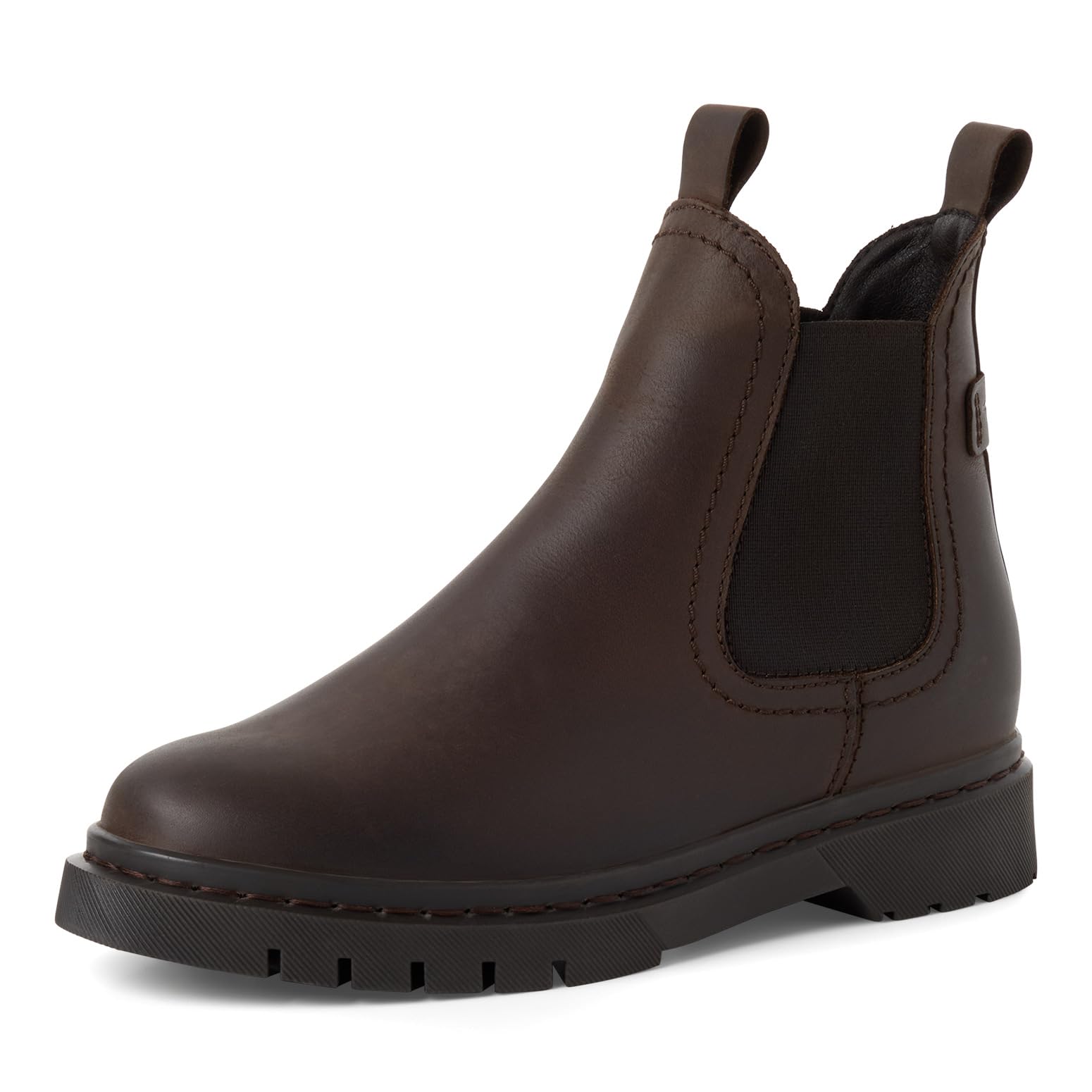Infinity Leather Women's Brown Tamaris Leather Classic Chelsea Ankle Boots In Size 5