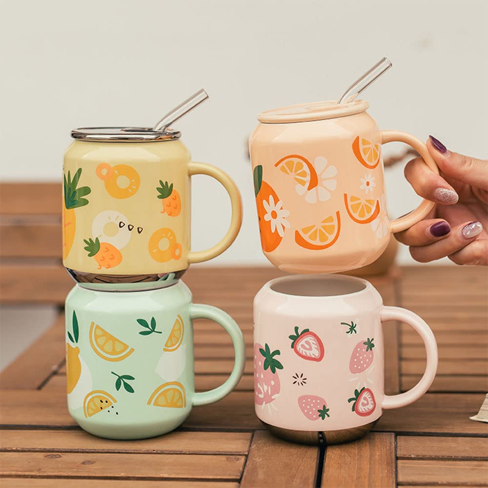 Amazon.co.jp: マグカップ カップ ストロー付き 陶器 かわいい
