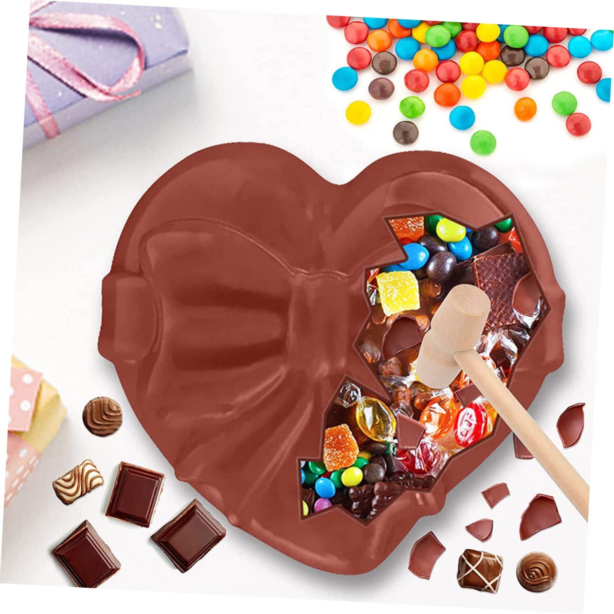 MAGICLULU 5pièces Moule Silicone Forme De Cœur Pour Gâteau Mousse Moule à Pâtisserie Antiadhésif Pour Et Desserts Outil De Cuisine Silicone Et Facile à Nettoyer