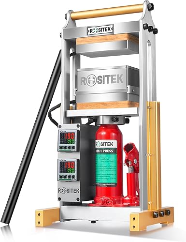 ROSITEK PPM4 - Máquina de prensa de calor hidráulica 2 en 1 de 4 toneladas, presión de fuerza de 4 toneladas