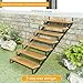 DIYHD Steel Stair Riser 7 Step Stair Stringer for Deck Height 58in,Powder Coated Black,MAX Load Capacity:500lbs,2pcs