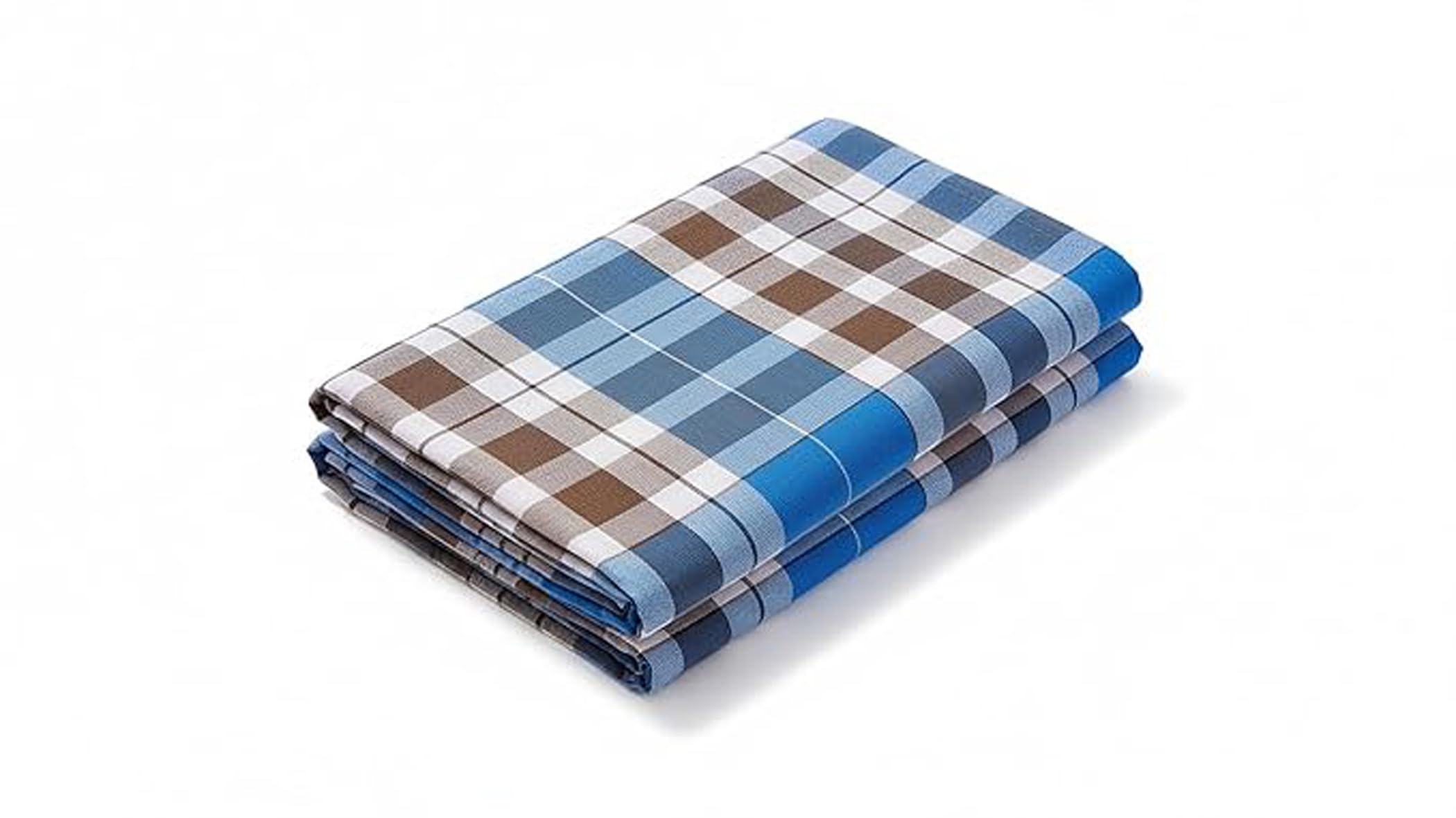 jackpot Men's Cotton Premium Lungis Blue Checked 80x80 Size 2.25meter Lungies for Men-picture-12