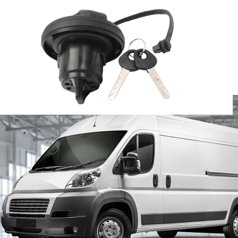 Tapón Depósito Combustible 71802900 Compatible con Boxer Jumper | Compatible con Fiat Ducato 250, Peugeot Boxer y Citroën Jumper 2006-2019, cierre con llave y 2 llaves