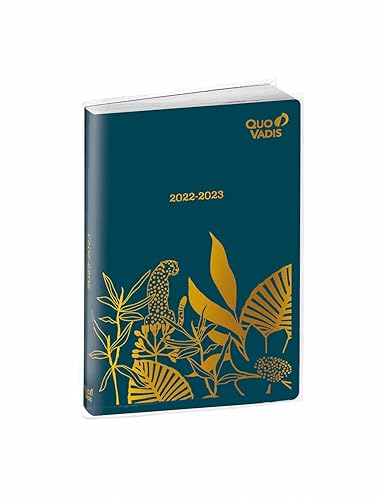 QUO VADIS, Collection : Jungle spirit PLAN NOTE 15X21, Agenda année scolaire, Semainier, 15x21 cm, Edition multilingue, 16 mois septembre-decembre, Sauvage, Année 2022-2023 155017Q Multicolore