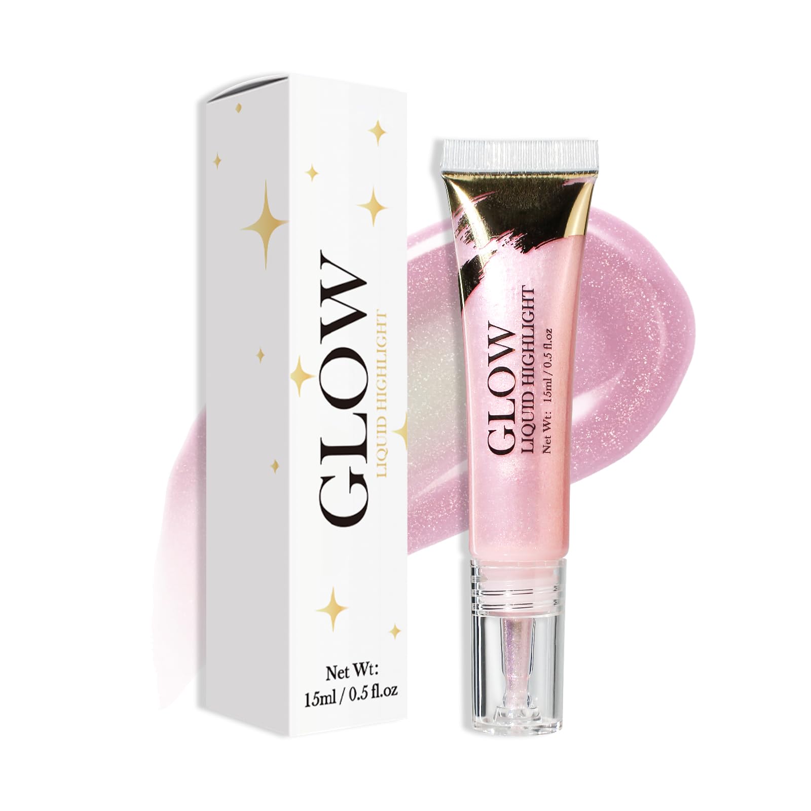 Liquid Highlighter, Chameleon Highlighter makeup, Glitter Highlighter makeup stick, Breathable Cream Highlighter for Christmas New Year Party #04