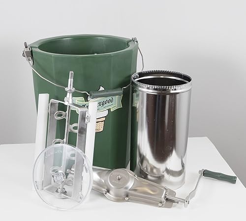 Miniatura 5 de PREMIUM - Máquina de helados Immergood de 8 cuartos de galón - Acero inoxidable - Manivela de mano