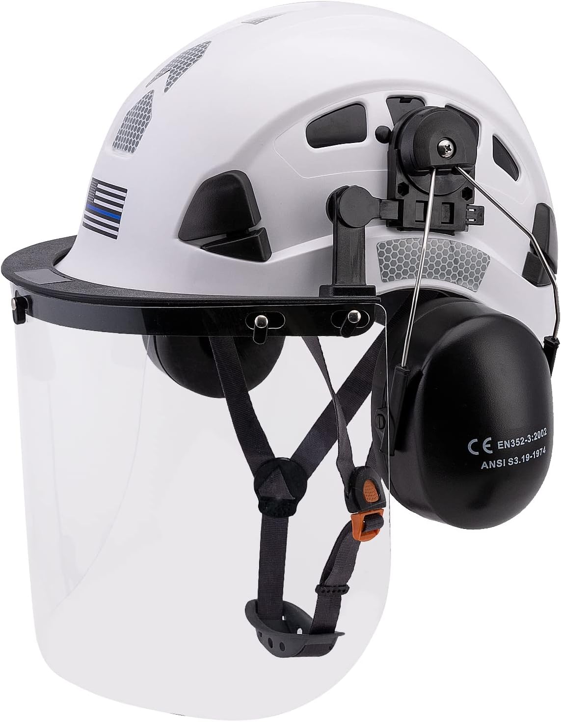Forestry Helmet with Face Shield and Ear Muffs,LOHASTAR Safety Helmet
