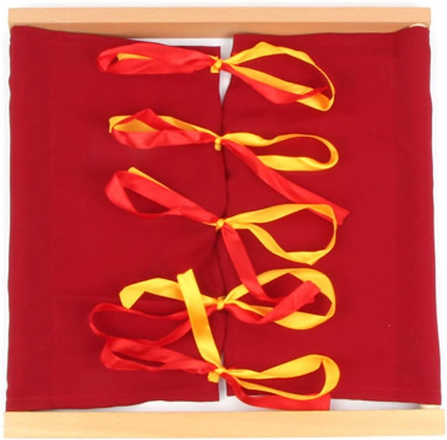 StarMall Montessori Learn to Bow Tying Closure Dressing Frame Manipulatives