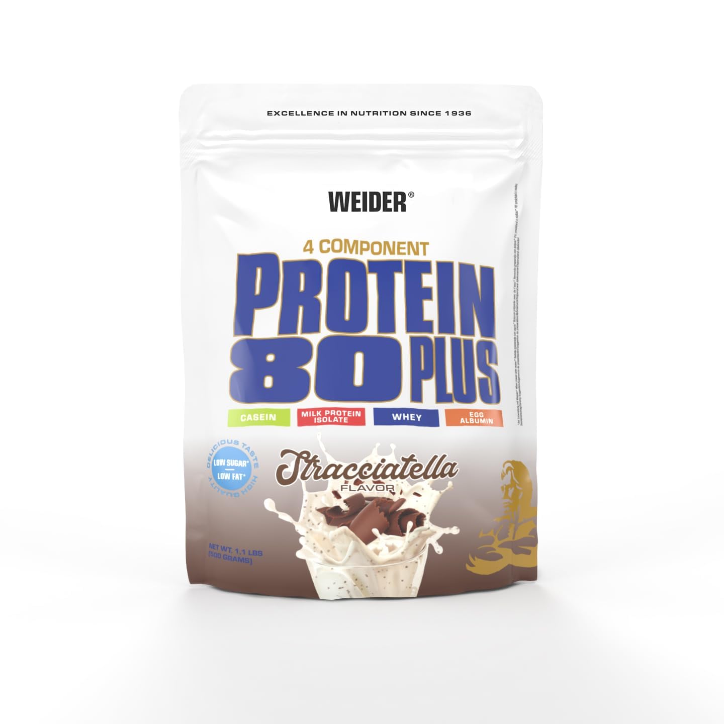 Weider Protein 80 Plus (500g) Stracciatella - Białka - Mieszanka białek