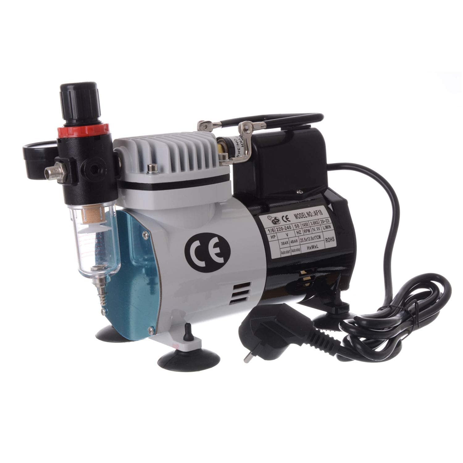 Mini compressore professionale per aerografo, regolatore dell'aria