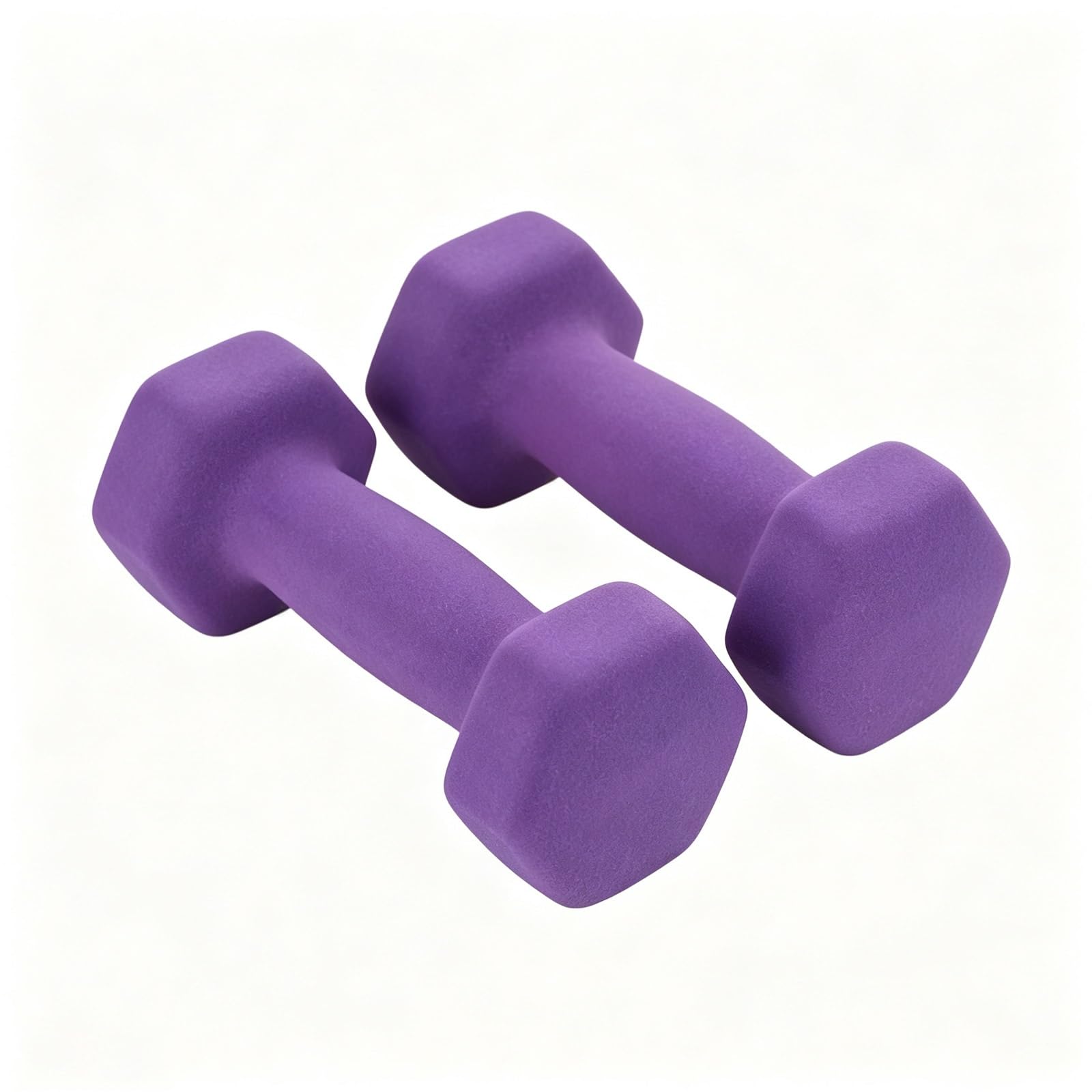 Set Manubri per Palestra Domestica, Attrezzi per Esercizi e Fitness | Yoga & Allenamento Totale, Design Antirotolamento, Impugnatura Ergonomica(Dark purple,5kgx2)