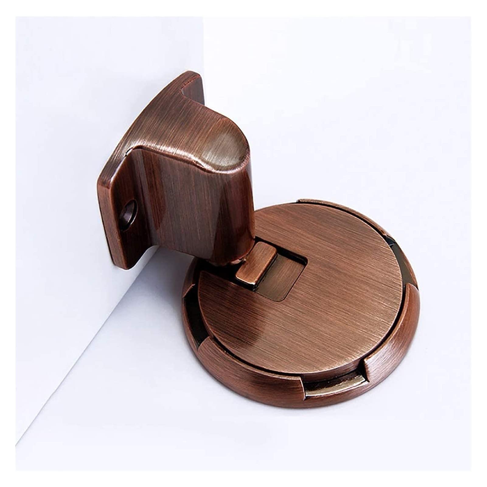 Door Stopper, Household Door Touches The Floor to Attract Strong Magnetic Stainless Steel Safety Stop(Red Bronze)