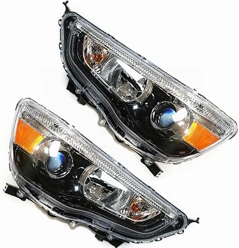Halogen Headlights Assembly for 2011-2019 Mitsubishi Outlander Sport,Front Headlight,Replacment Brake Lamp Set,Match Original Vehicle,Replace Directly Left Driver Side+Right Passenger Side