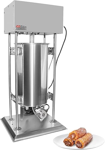 ALDKitchen Churro Maker  Máquina eléctrica vertical de churro  Acero inoxidable  15L  Control de pedal  110V