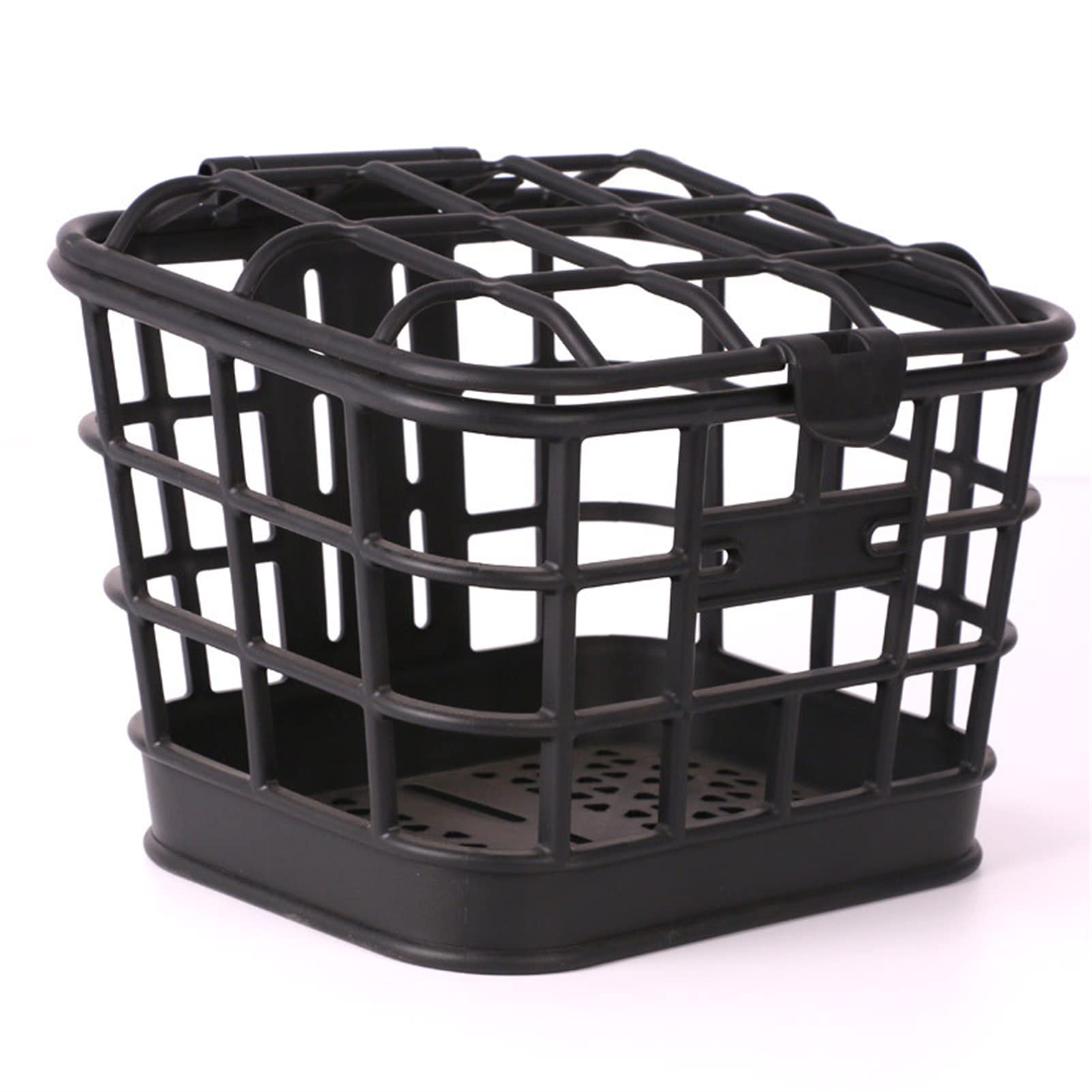 Buqpow - Panier Avant Pour Vélo/Vélo Électrique - Grande Capacité 28x22x23 Cm Avec Couvercle - Polypropylène Antichoc