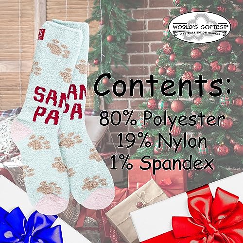 Image of World's Softest Cozy Collection Crew Socks - Smooth Multi Colors Cozy Socks - Knit Top Holiday Spirit Fashion Socks
