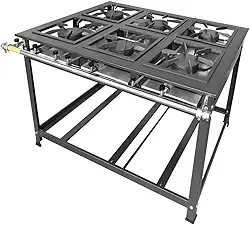 Fogão Industrial 6 Bocas Mr Fogões Tradicional Alta Pressão 30x30 P7