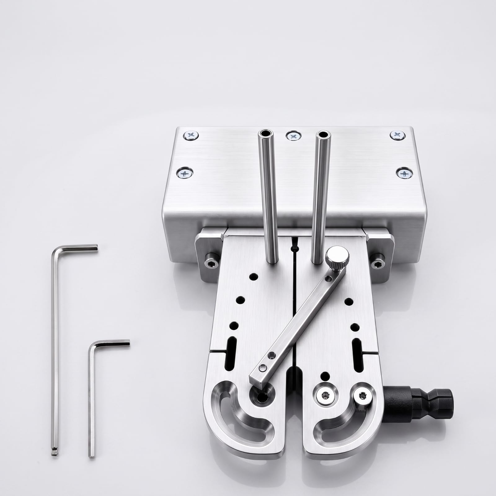 Morsa da Banco per Oreficeria Attrezzatura Jig Fermo da Banco Guida di Posizionamento Strumento da Incisione in Acciaio Inox con Piastra Stretta Fori