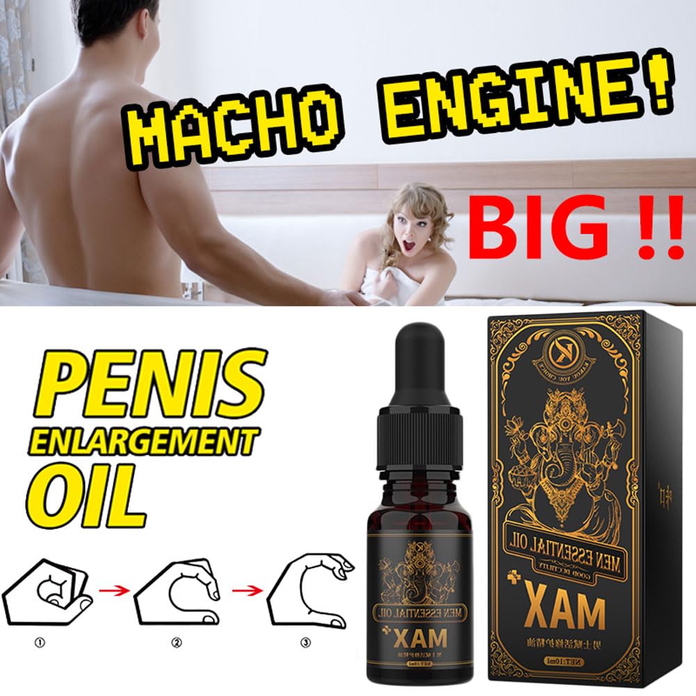 Aceite de agrandamiento del pene Engrosamiento del pene Aumento del crecimiento Gran Dick Agrandar para los hombres Erección mejorada Retraso Eyaculación Aceite de polla grande, 10ml (10PCS)