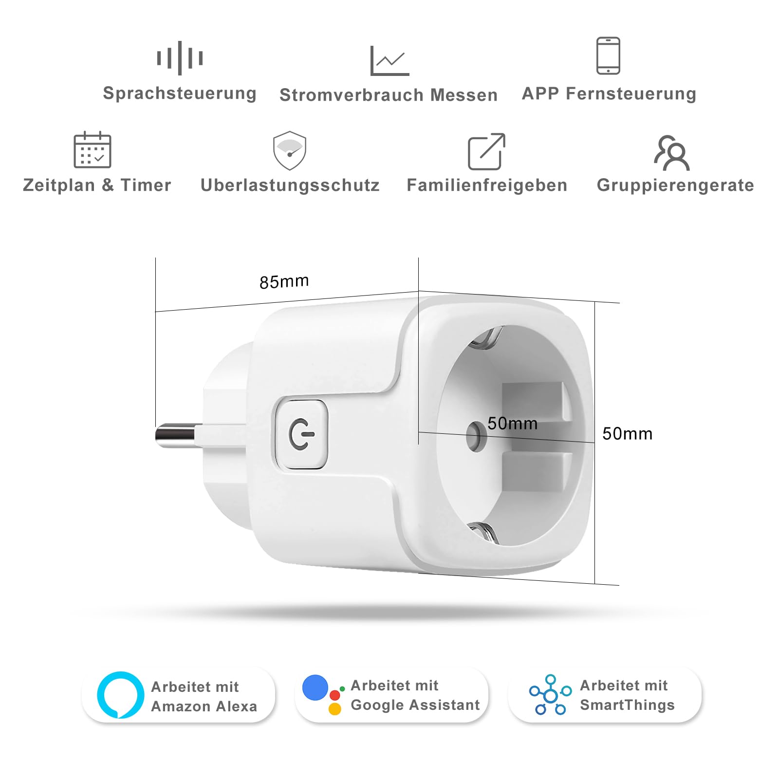 Enchufe Wifi EBook Sony Laxihub Enchufe Inteligente WiFi 16A, Compatible Con Alexa Y Google Home,Horarios & Temporizadores, Smart Enchufe Control Remoto Por APP Voz, 2,4 GHz WiFi, 2 PCS Enchufe Inteligente Alexa