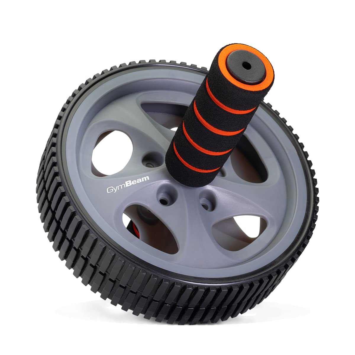 GymBeam Ruota per Esercizi Ab Wheel, Doppia Ruota per una Presa Stabile, Ruota per Addominali, Rafforza gli Addominali e i Muscoli di Mani, Spalle e Schiena