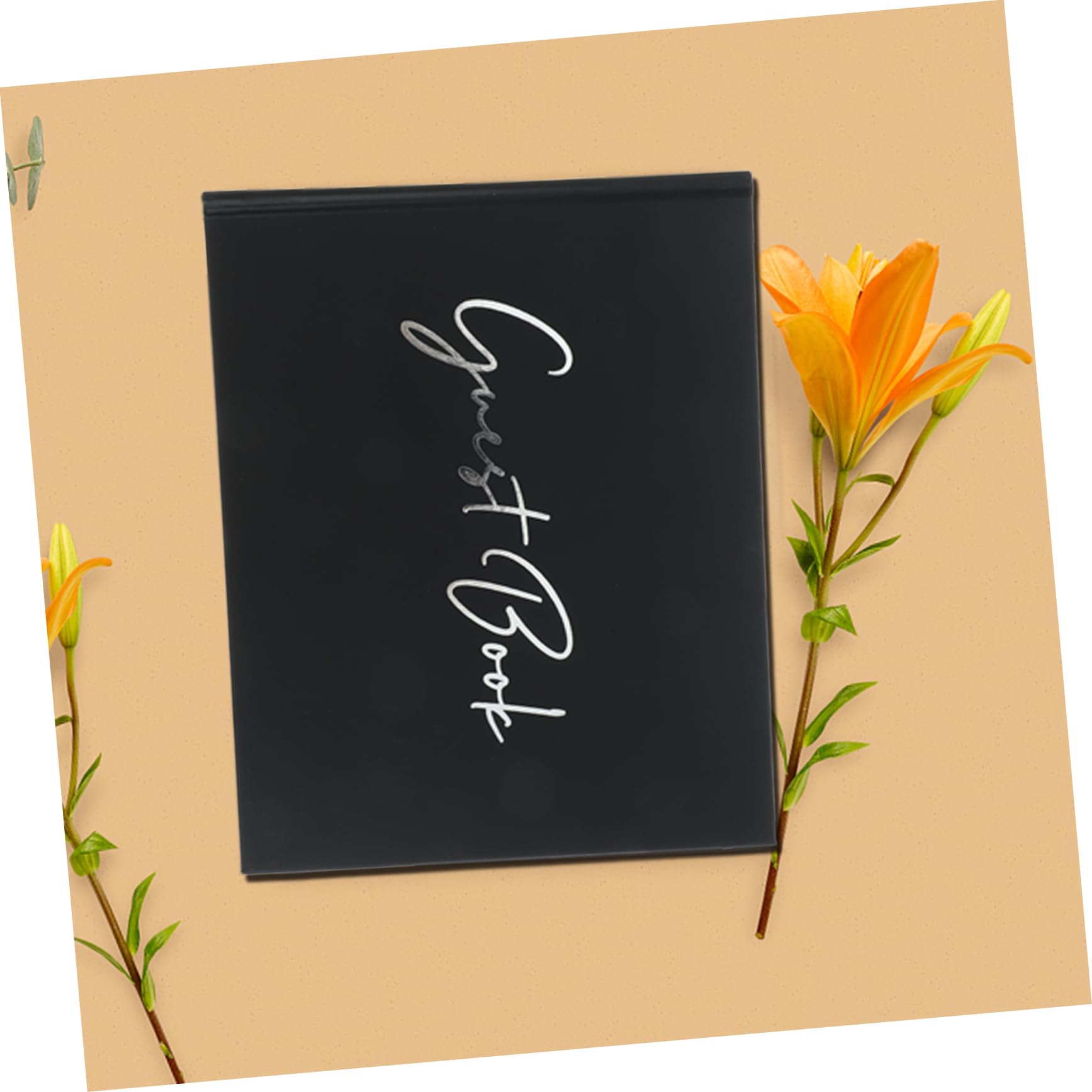 Libro degli Ospiti Memoriale per Funerale, Set 1 Pezzo Nero