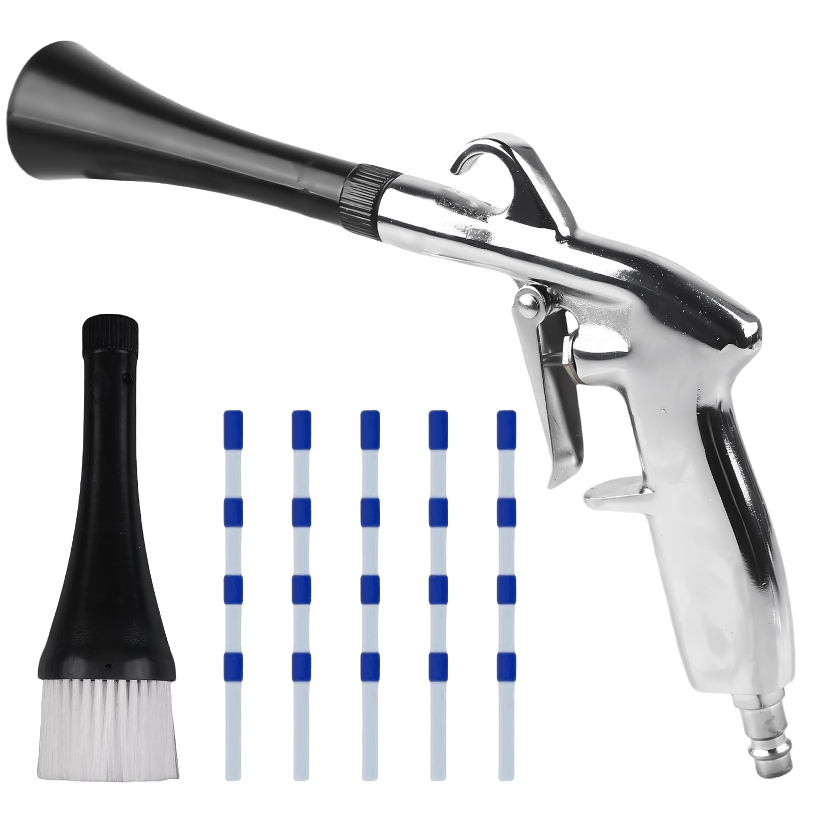 Pistola de limpieza de aire comprimido, compresor de aire seco, pistola de soplado de 6 a 9 bares con 5 mangueras, pistola de aire de alta presión, pistola de aire comprimido para suciedad y polvo del