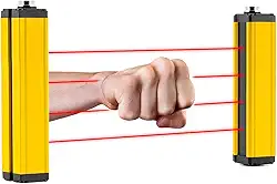 Antstone Sensores de Cortina de Luz de Segurança Grade de Luz de Segurança Dispositivo de Proteção de Segurança Passo de Feixe de 40 Mm (4 Feixes)
