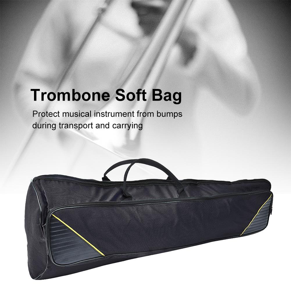 Trombone Bag Impermeabile per Contralto e Tenore Gig Bag con Tracolle Regolabili Nero Protezione Waterproof Accessorio Strumento Musicale Trombone Case