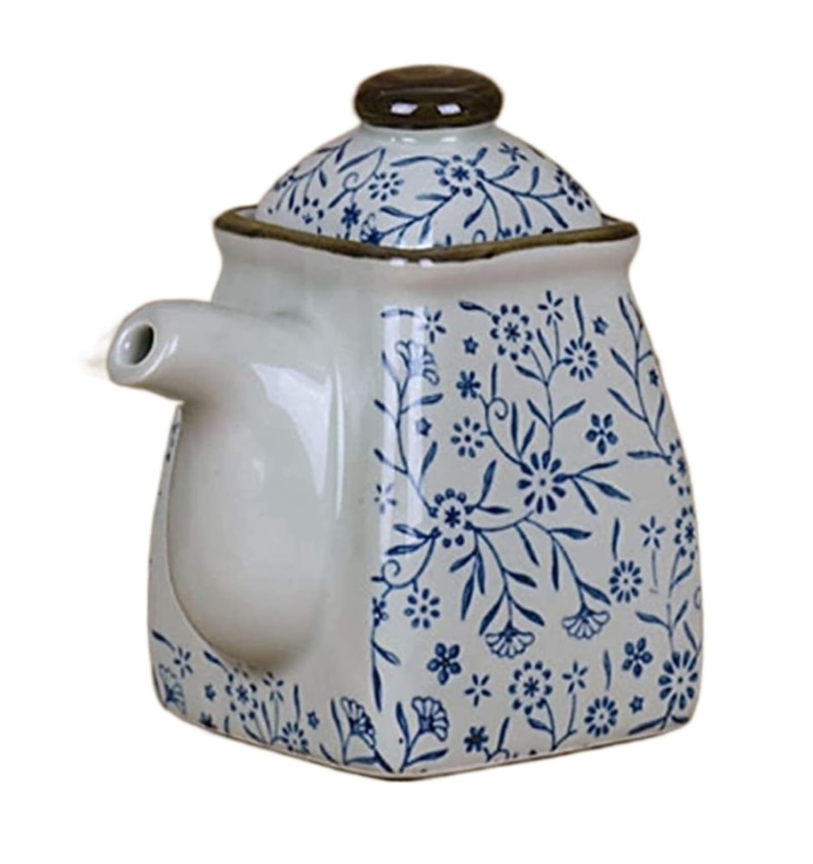 Set Olio e aceto Dispenser for aceto/Salsa di soia for Bottiglie di Olio in Ceramica, Dispenser for condimenti liquidi a Prova di perdite for Bottiglie Piccole Vintage Oliera