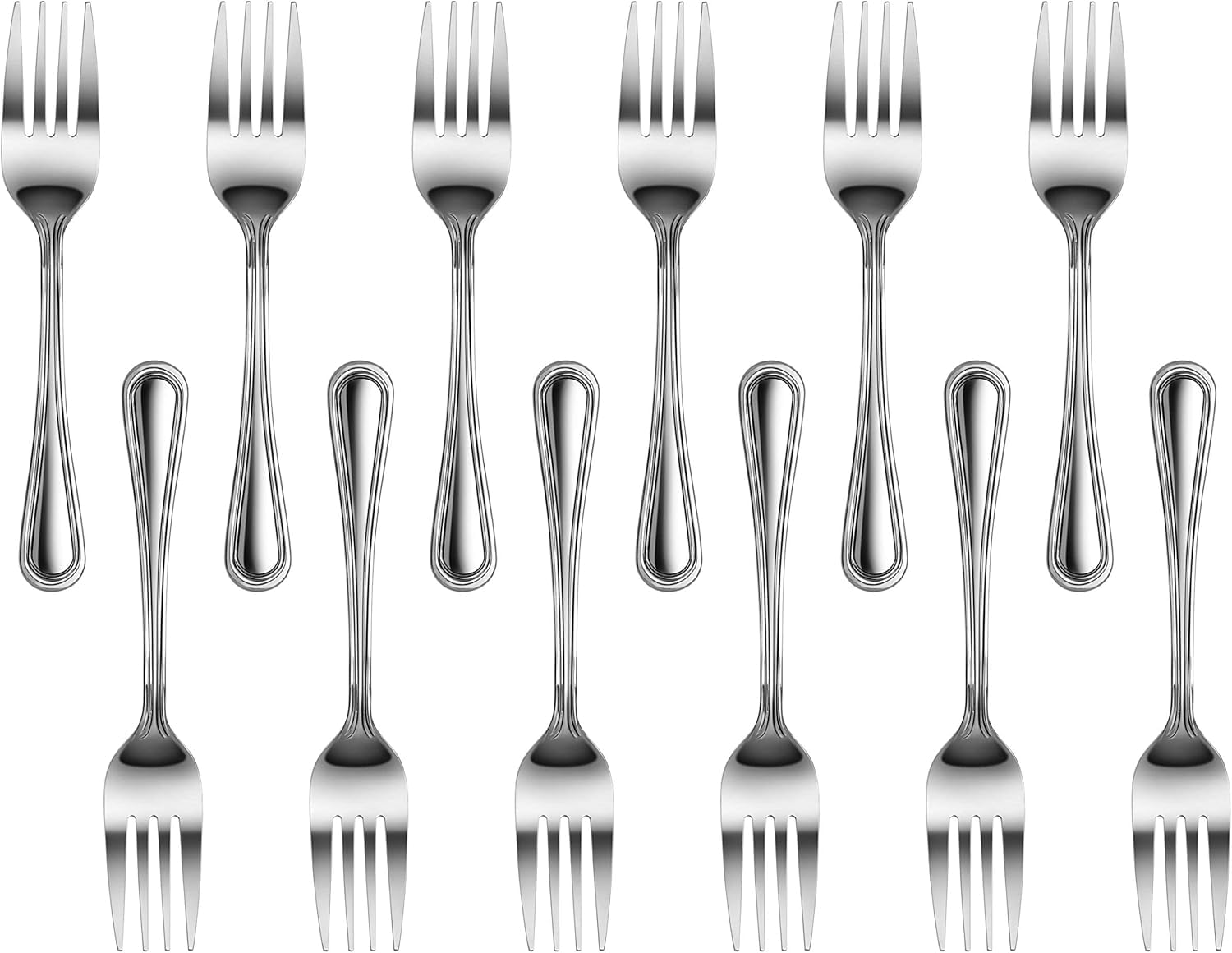 New Star Foodservice Slimline Pattern 18/0 Stainless Steel Salad Fork, 6.25-Inch, Set of 12, Commercial Grade