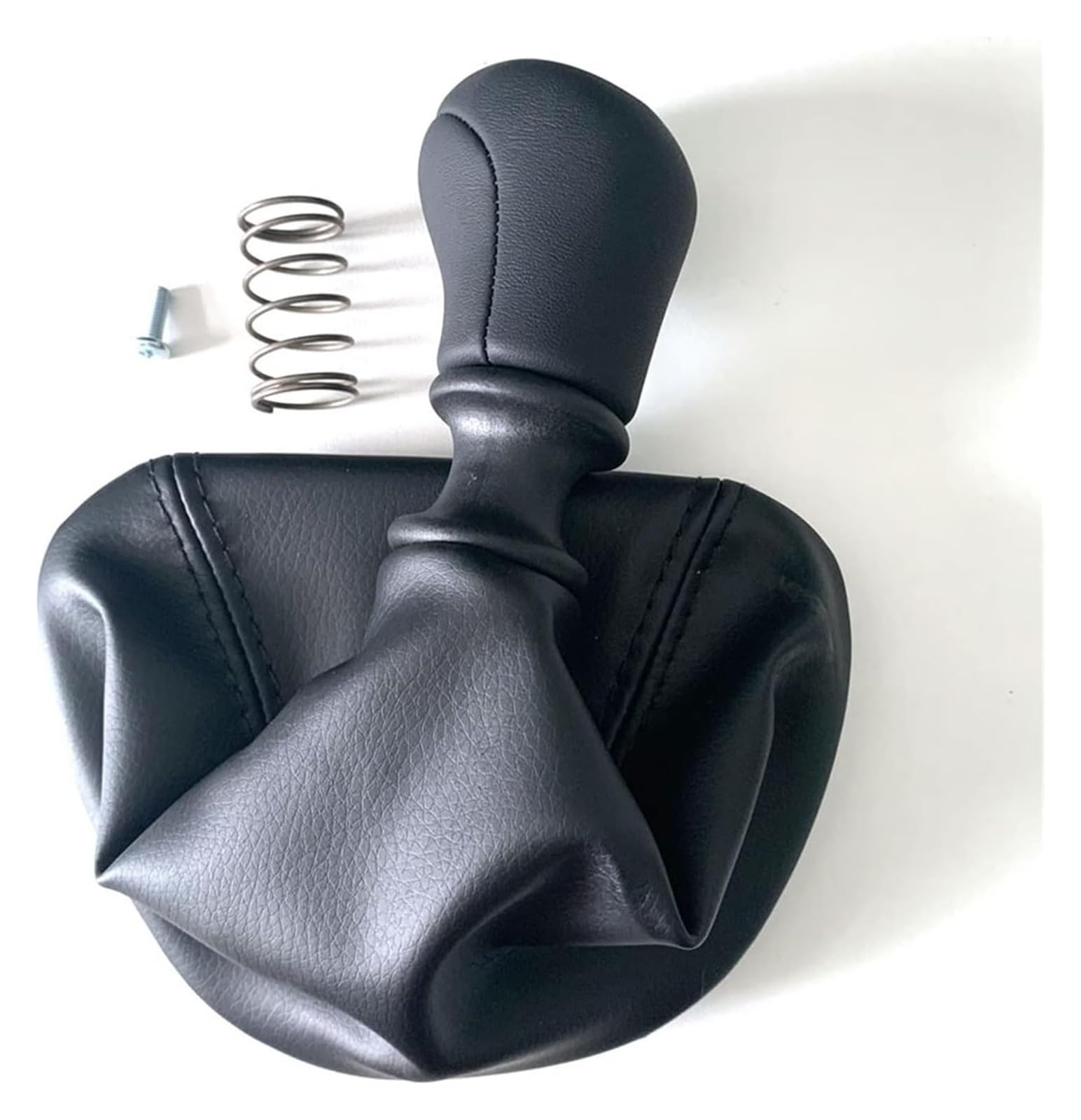Fncvtm Leather Knob Boot Car Gear Knob For Benz W639 For Vito 2003-2010 Car Gear Shift Knob 6 Speed Manual Leather Plastic Lever Gaitor Boot Cover Stick