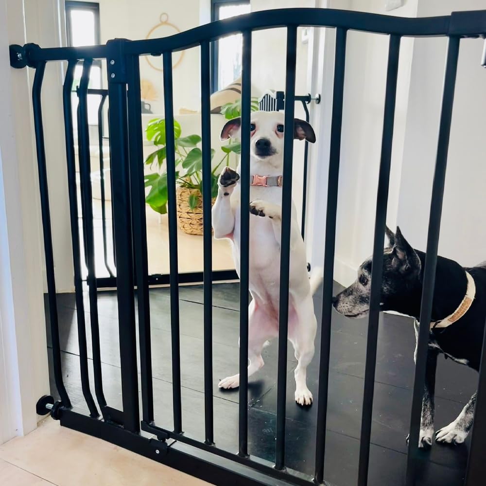 Bettacare Curved Top Dog Gate, 161cm - 170cm, Matt Black, Pressure Fit Pet Gate for Puppy and Dog, Easy Installation — view 10