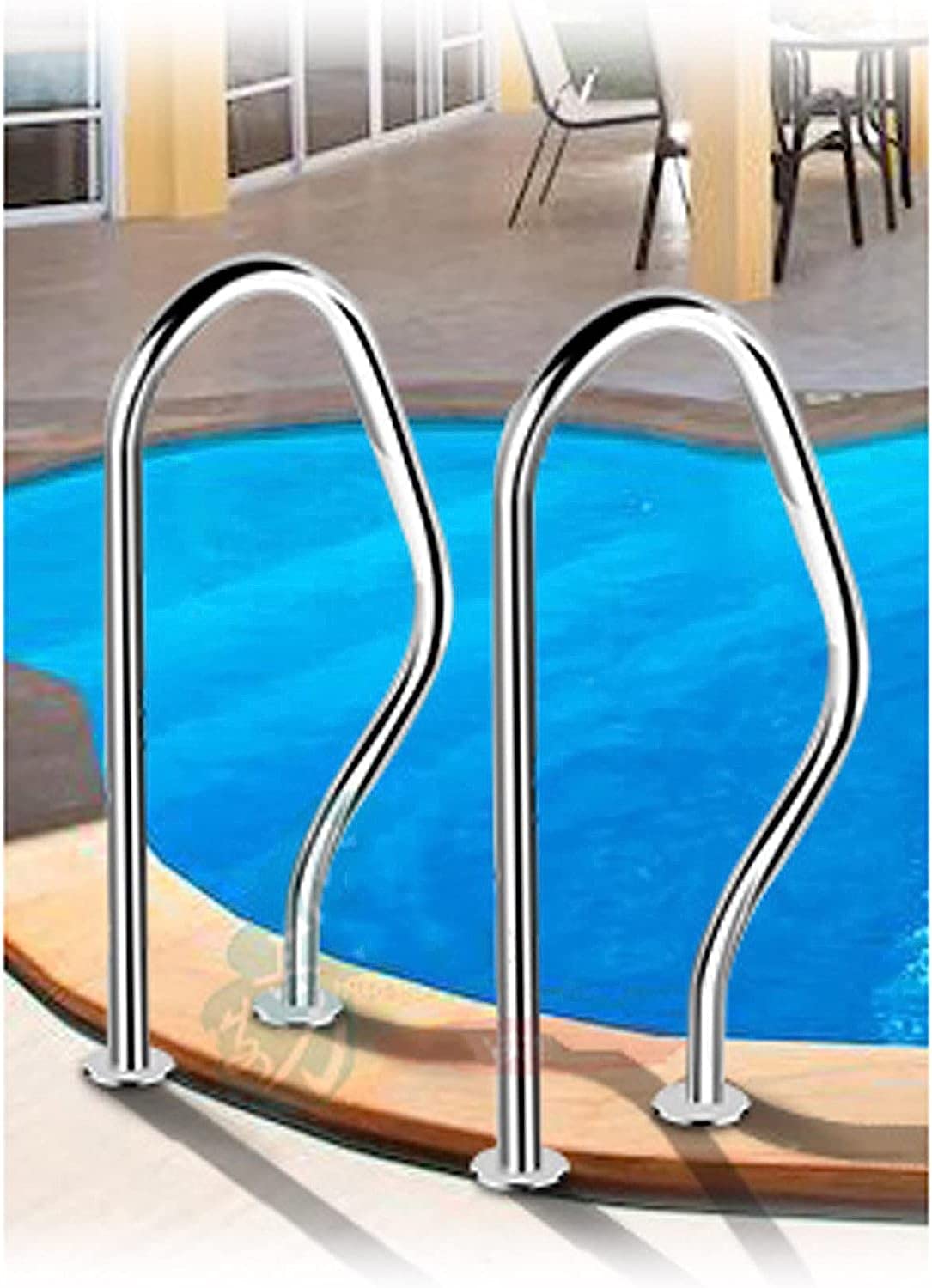 Klzuopt Swimming Pool Safety Hand Rail Swimming Pool Handrail Covers, 2-Piece Set For Ladder And Rail Protection