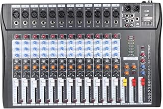 ZZBJ 120S-USB 12 Channels Mic Line Audio Mixer Mixing Console USB XLR Input 3-band EQ 48V Phantom Power with Power Adapter