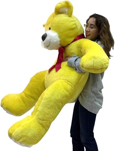 Miniatura 5 de American Made 5foot Amarillo Oso de peluche animal de peluche Peluche De Suave Big 60inch Gran fabricado en EE UU