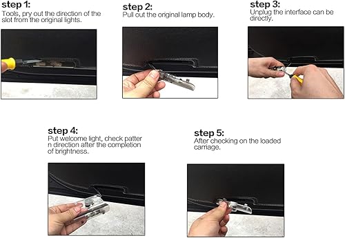 Miniatura 6 de Proyector LED para puerta de automóvil con logotipo personalizado, luces de bienvenida compatibles con accesorios Altima/Armada/Maxima/Quest/Titan