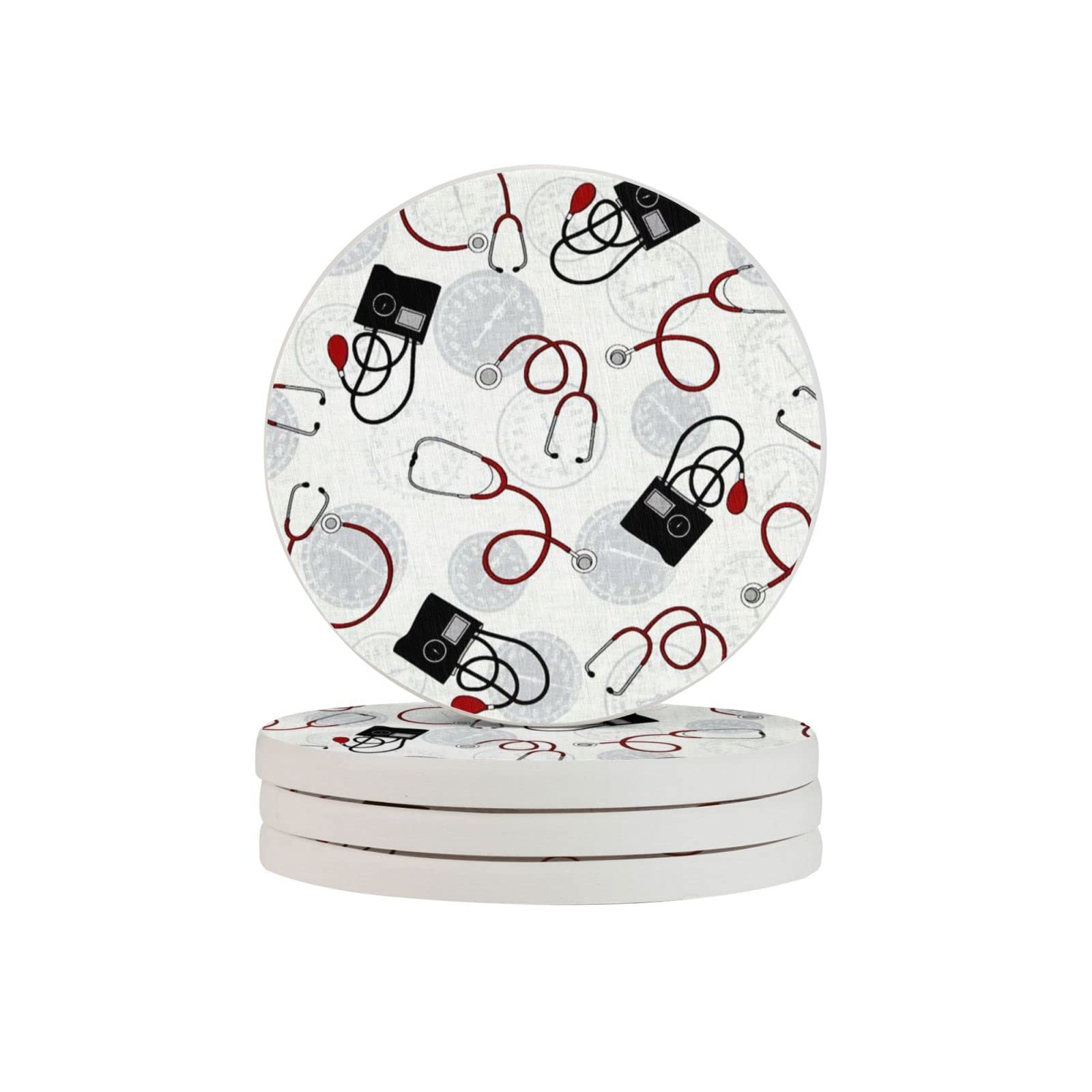 NurseTwo Pieces Drink Coaster for Tabletop Protection Place Mats for Home Decor