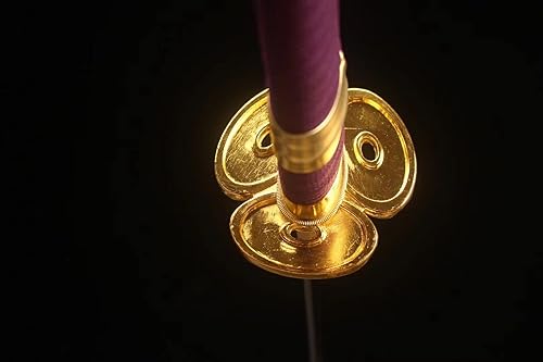 Miniatura 6 de Espadas afiladas de una pieza Roronoa Zoro Enma Cosplay Katana 1045 Acero al carbono Negro Hoja Roja Espada Completa Espada de Anime Japonés Hecho a