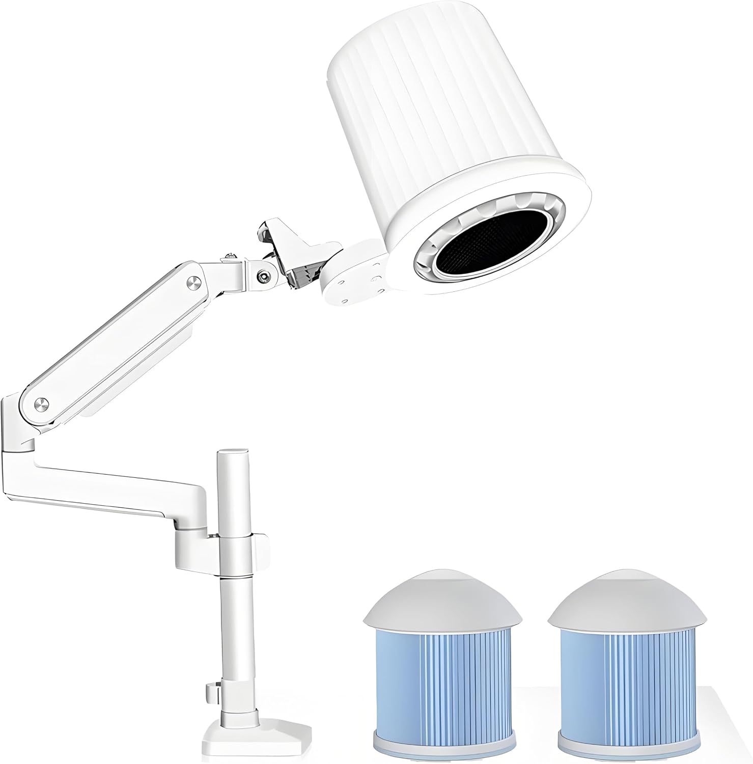 Original Vacuum Nail Dust Collector，Industrial Nail Dust Collector， with Dimmable LED, Adjustable Suction 360° Flexible Come ， Low Noise Vacuum Fan， for Polishing &Salon B