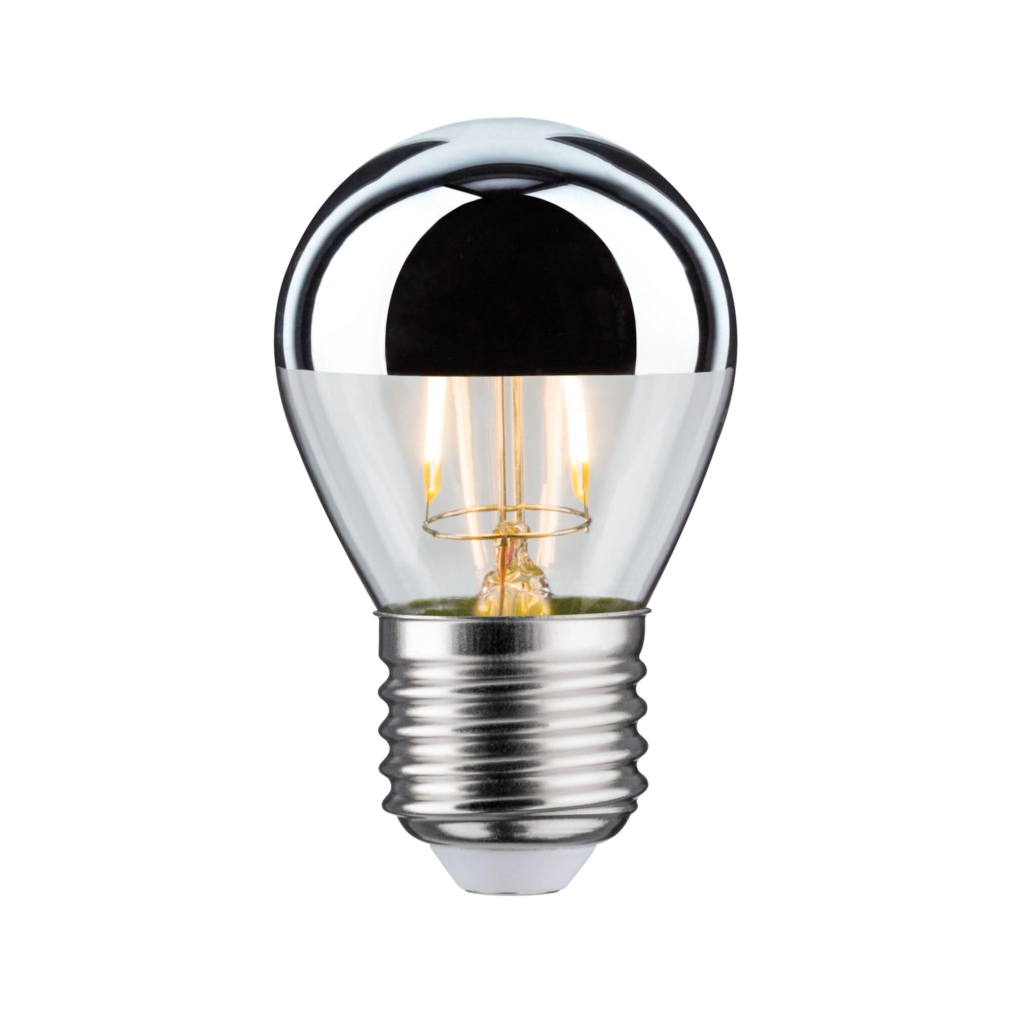 Paulmann Crown Mirror Silver 28664 Led Drop-Shaped Filament Lamp 2.6 Watts Lamp 2700 K Warm White E27
