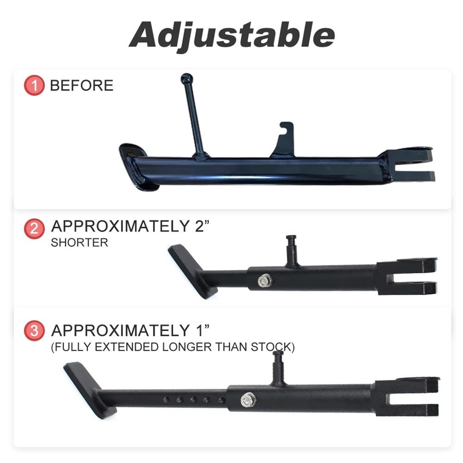 Rivestimenti Laterali Moto Kick Stand Parcheggio Staffa Cavalletto Regolabile Piede Cavalletto Laterale per CB500X CBR500R CB500F CBR500R CB500F