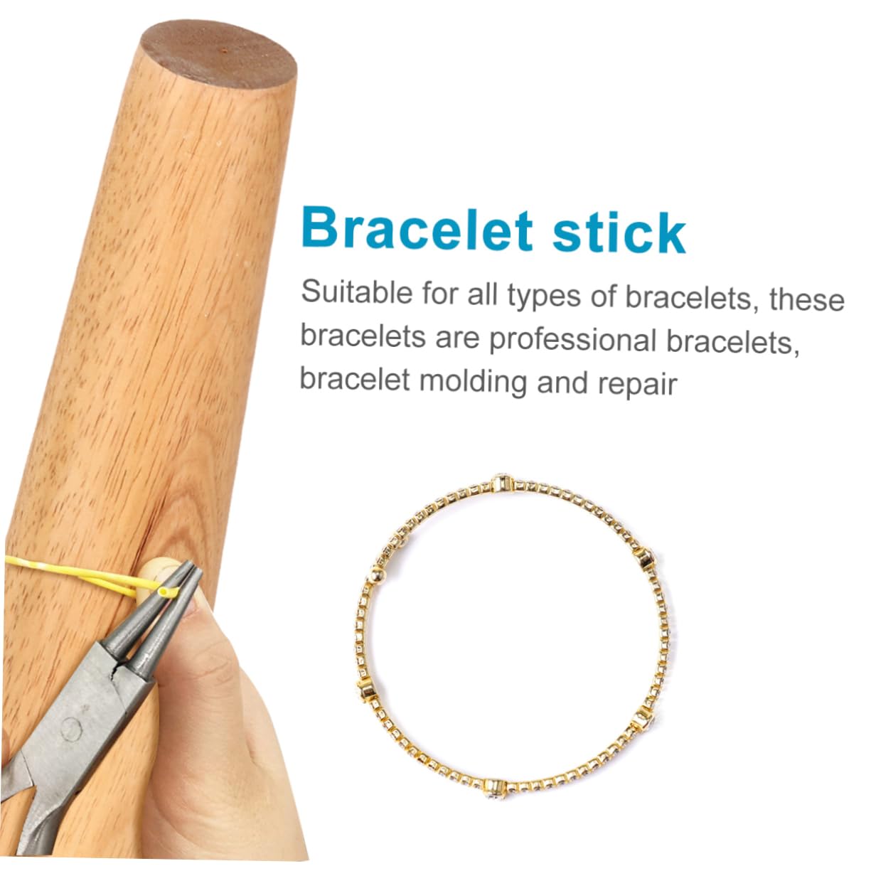 Gogogmee Bracelet Mandrel Round Bracelet Mandrel Oval Jewelry Repair and Forming Tool