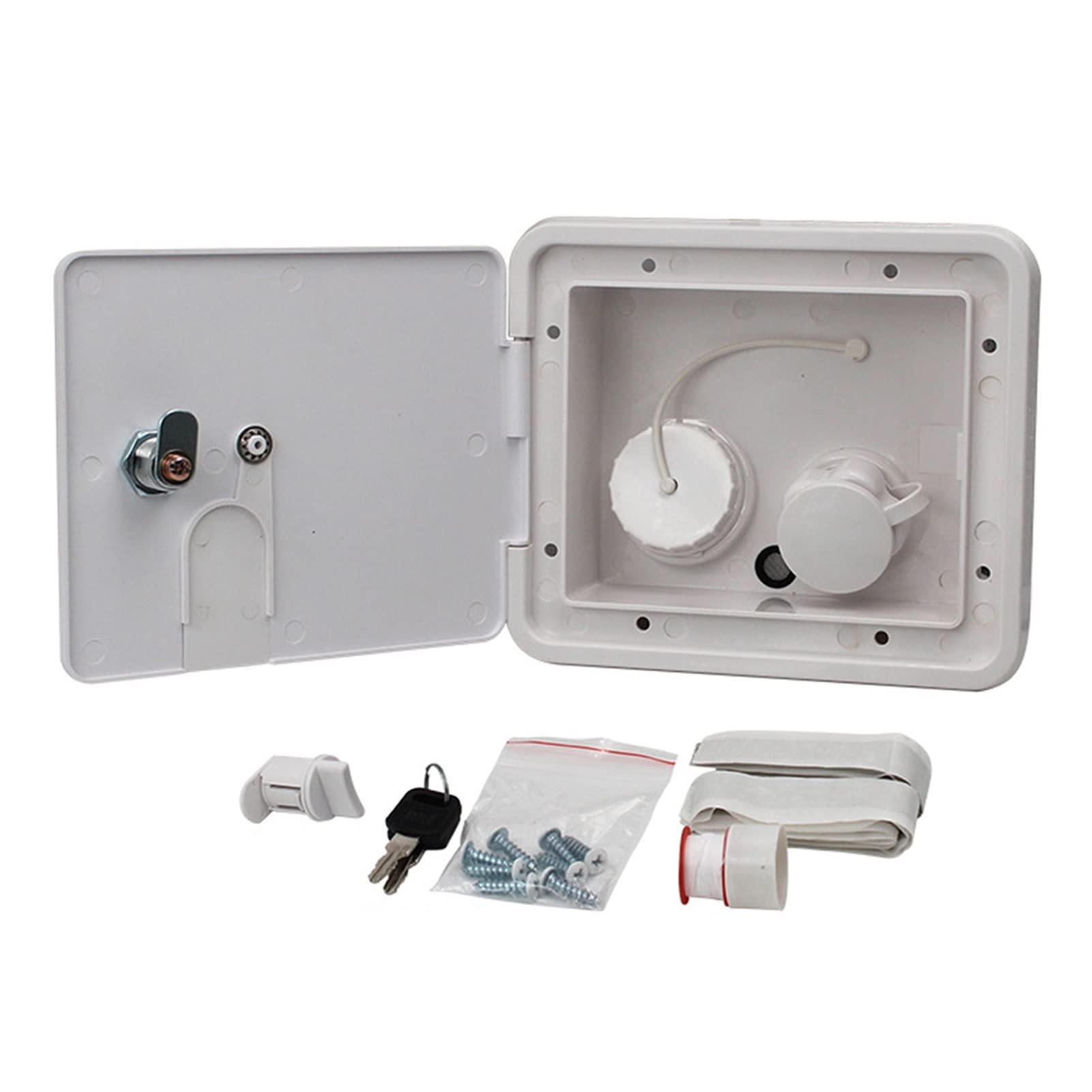 Ajuste compatible with la caravana de relleno integrado Compatible With de gravedad de la gravedad de la ciudad de la ciudad de la escotilla de los accesorios de reembolso RV Remolque profesional de e