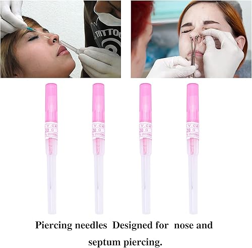 Miniatura 2 de JIESIBAO Agujas de perforación corporal, catéter, agujas de perforación cannuales, 12G, 14G, 16G, 18G, 20G, acero inoxidable, estéril, desechable,