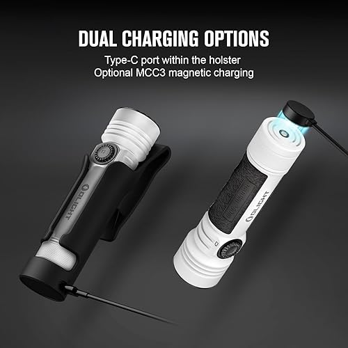 Miniatura 4 de OLIGHT Seeker 4 Pro - Linternas LED recargables, de alto lúmenes, potente linterna brillante de 4600 lúmenes con funda USB C, linterna impermeable