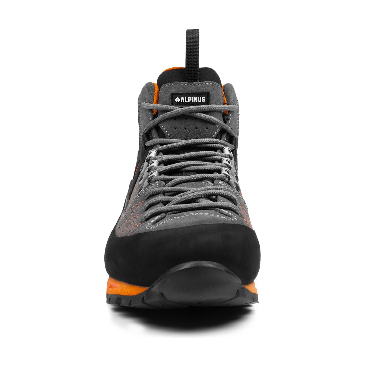 Alpinus - Buty Trekkingowe The Ridge Mid Pro, Buty Turystyczne, Górskie, Hikingowe, antracytowo - pomarańczowe GR43288