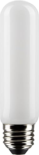 Satco Bombilla LED E26 de 8 W, 3000 K, clasificación de 15000 horas, regulable, escarcha